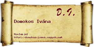 Domokos Ivána névjegykártya