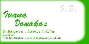 ivana domokos business card